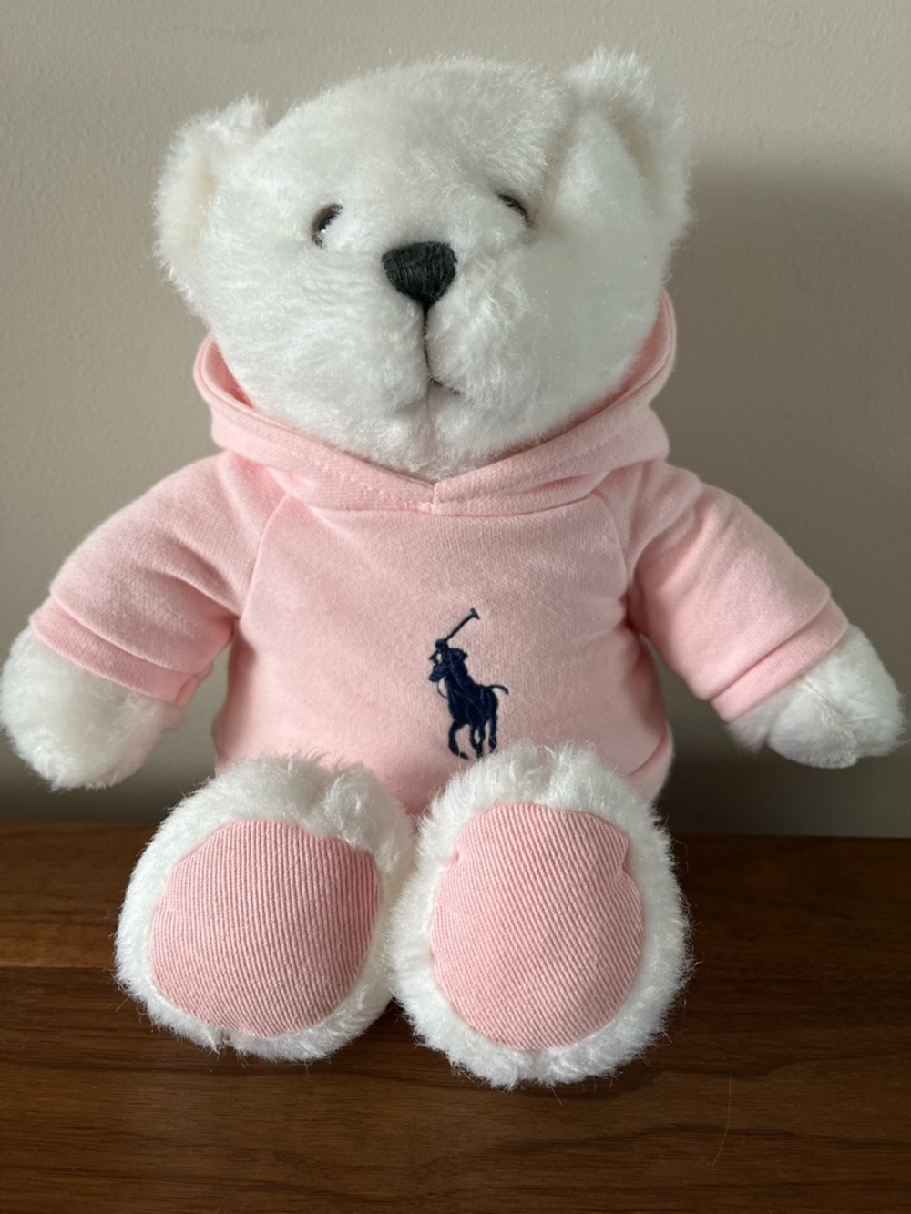 Ralph Lauren Romance Bear Pink Hoodie Polo Logo Plush RARE Gift Collectible